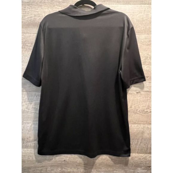 George Mens Polyester Black Cooling Polo Shirt Size Large - Picture 4 of 4